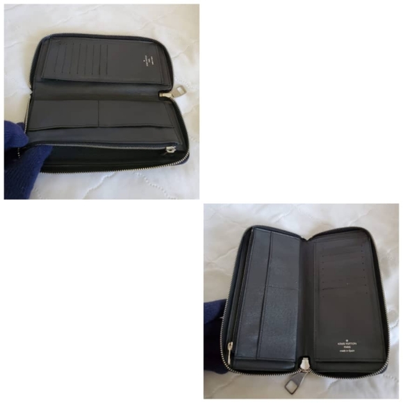 SOLD***Authentic LOUIS VUITTON Ardoise Taiga Zippy Vertical… - Picture 8 of 10